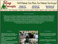 Tablet Screenshot of foliageconcepts.com